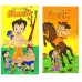 CHOOTA BHEEM PACK OF 2 CARTOON TOWELS FOR KIDS IN PURE COTTON 