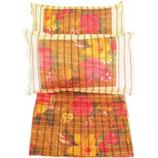 DOUBLE BEDSHEET FLORAL DESIGNER SET IN SILK WITH TWO PILLOW COVERS