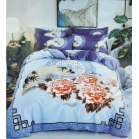 Super King Size Floral Designer Pure Cotton Bedsheet With 2 Pillow Covers Set