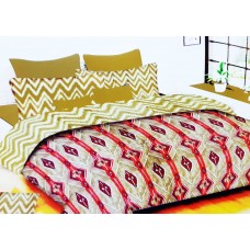 Geomatric Designer Pure Cotton Bedsheet With 2 Pillow Covers For Double Bed 