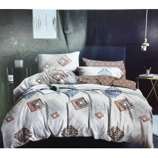  Double Bedsheet in Abstract Pattern with 2 Pillow Covers In Pure Cotton 