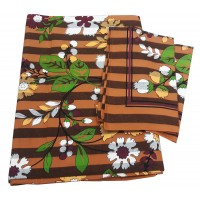 Multi Colour Pure Cotton Floral Designer Bedsheets With 2 Pillow Covers Set For Double Bed