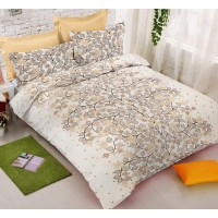 Elegant Floral Designer Pure Cotton Bedsheet With 2 Pillow Covers Set For Double Bed 