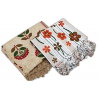 Cotton Single Bedsheet in Floral Design - Pack of 2