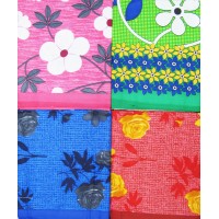 LEAFY AND FLORAL PRINTED SINGLE BED SHEET WITH 2 PILLOW COVERS 