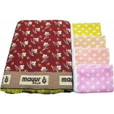 SOLAPURI MAYUR CHADDAR AND 4 TURKISH COTTON NAPKINS SET IN OFFER ( PACK OF 5)